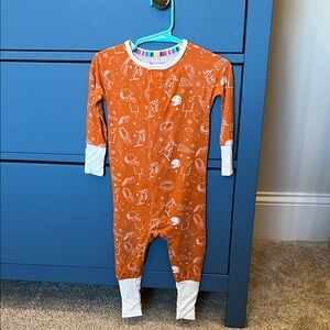 Magnetic Me Orange Football Pattern- Convertible Coverall